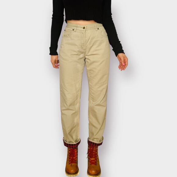 90s Woolrich Flannel Lined Tan Pants‎ - Picture 3 of 6